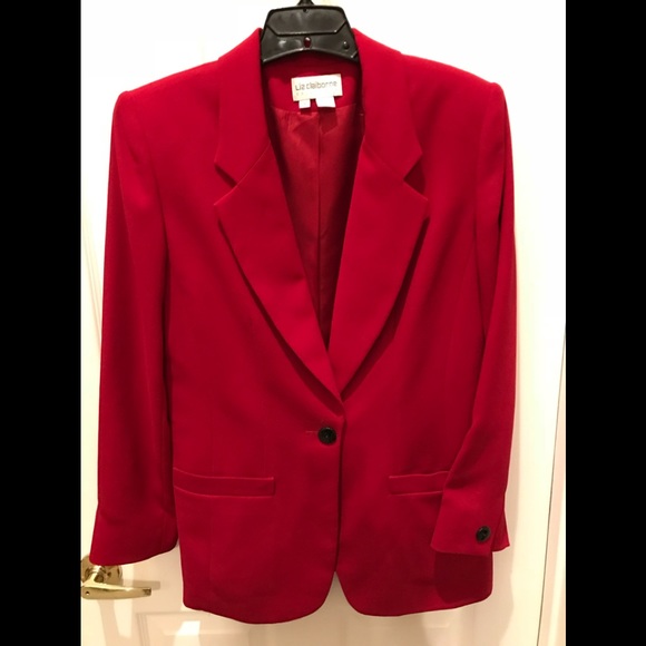 LIZ CLAIBORNE RED JACKET Sz 10 - Picture 1 of 4